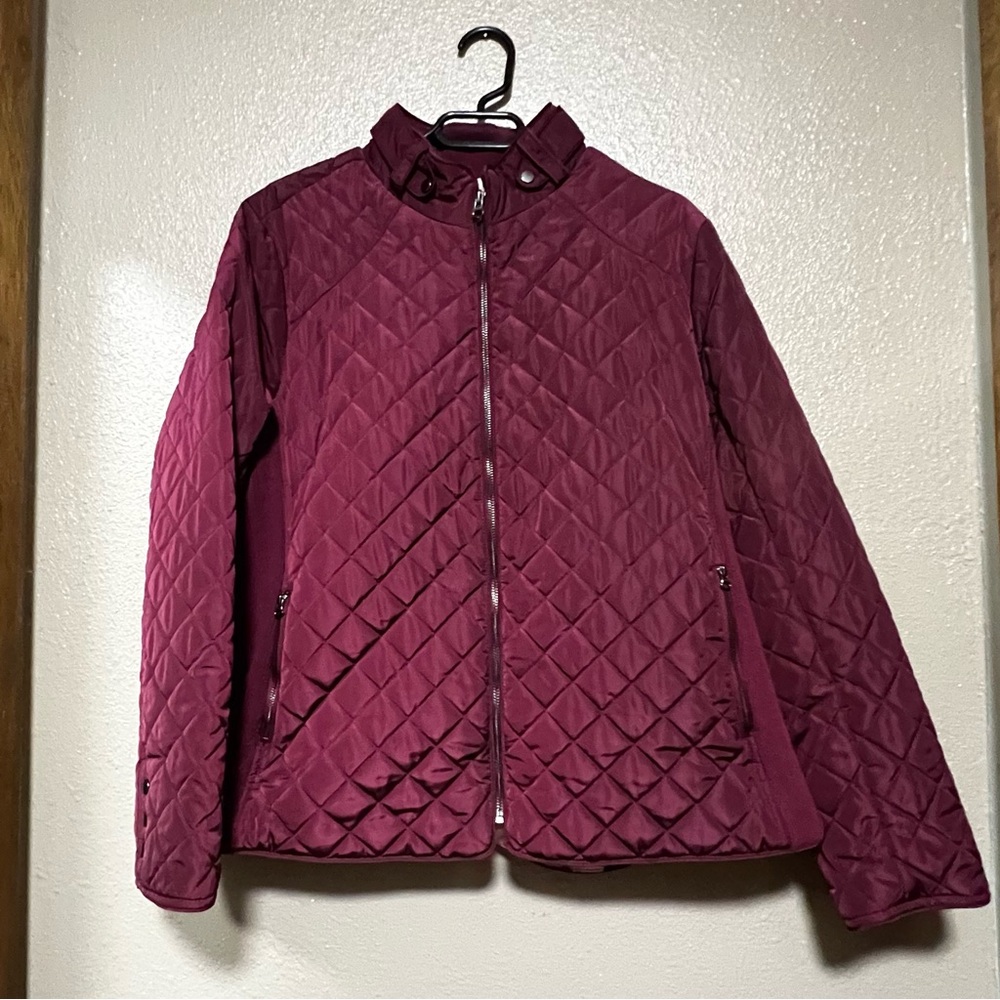 Market & Spruce Dulcie Quilted Puffer Jacket Lightweight Fall Winter Cozy